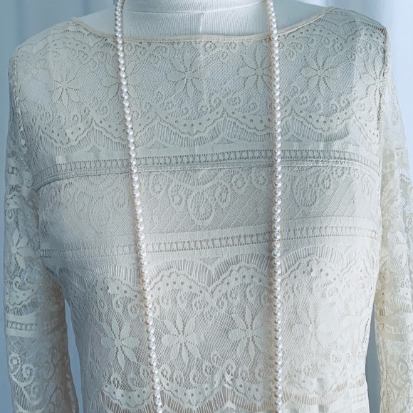 Max Studio Lace Long Sleeve Mini Dress S NWT - Picture 2 of 9